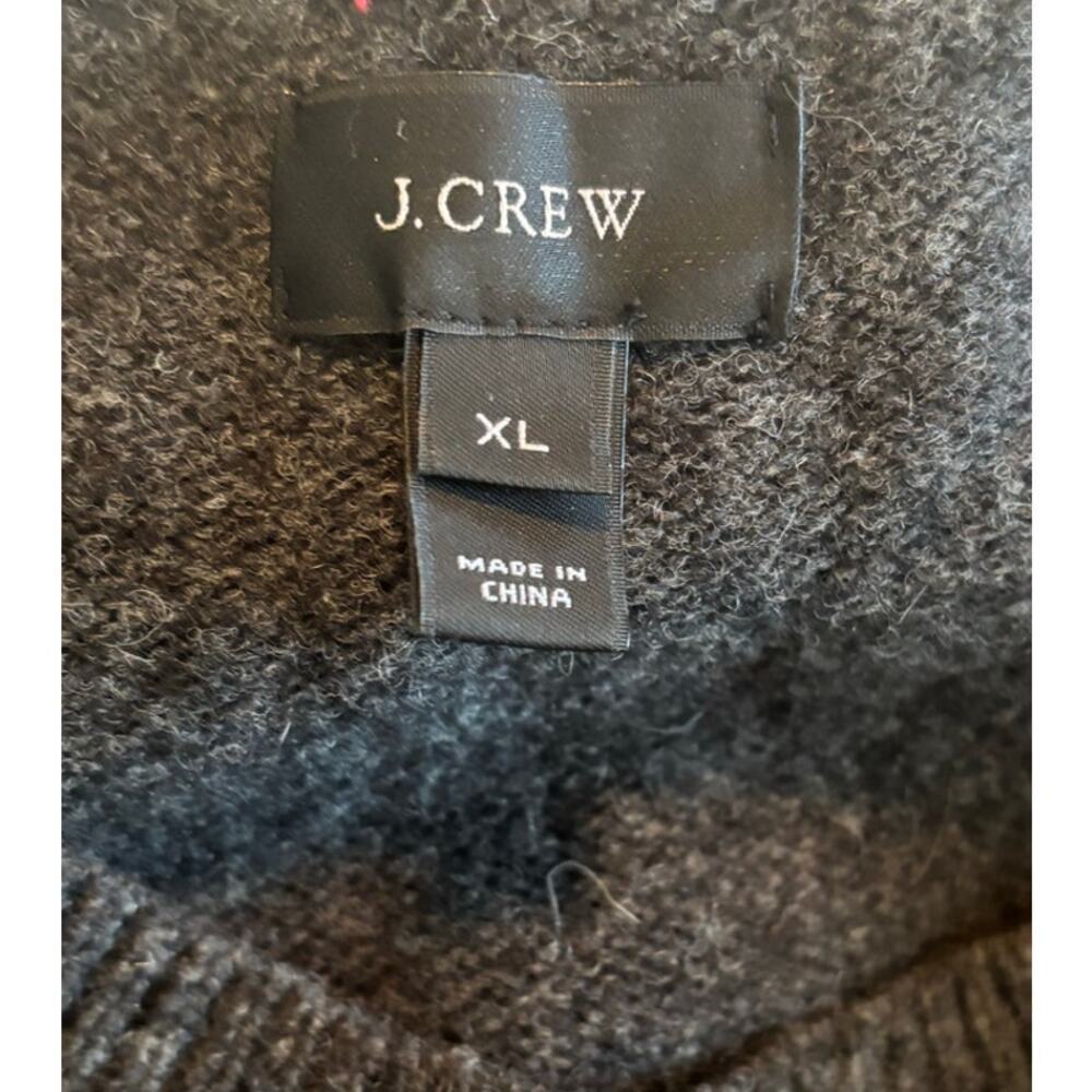 JCrew Mens 100% Lambswool Charcoal Sweater - Picture 3 of 4